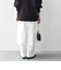 bon_meur: フラワー ビーズ ラップスカート × ストレート パンツ セット