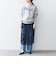 bon_meur: フラワー ビーズ ラップスカート × ストレート パンツ セット