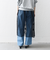 bon_meur: フラワー ビーズ ラップスカート × ストレート パンツ セット