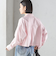 〈洗濯機可能〉ピン オックス 刺繍 クロップド シャツ