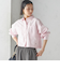 〈洗濯機可能〉ピン オックス 刺繍 クロップド シャツ