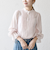 《予約》SHIPS any:〈手洗い可能〉シアー フリル バンドカラー シャツ ブラウス