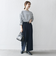 SHIPS any: ツイード タック セミワイド パンツ［NAVY BLUE］