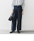 SHIPS any: ツイード タック セミワイド パンツ［NAVY BLUE］