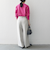 SHIPS any:〈洗濯機可能〉ダブルクロス クロップド ワイド パンツ ［NAVY BLUE］