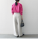 SHIPS any:〈洗濯機可能〉ダブルクロス クロップド ワイド パンツ ［NAVY BLUE］