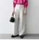 SHIPS any:〈洗濯機可能〉ダブルクロス クロップド ワイド パンツ ［NAVY BLUE］