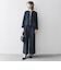 SHIPS any:〈洗濯機可能〉ダブルクロス クロップド ワイド パンツ ［NAVY BLUE］