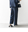 SHIPS any:〈洗濯機可能〉ダブルクロス クロップド ワイド パンツ ［NAVY BLUE］