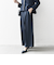 SHIPS any:〈洗濯機可能〉ダブルクロス クロップド ワイド パンツ ［NAVY BLUE］
