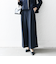 SHIPS any:〈洗濯機可能〉ダブルクロス クロップド ワイド パンツ ［NAVY BLUE］