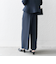 SHIPS any:〈洗濯機可能〉ダブルクロス クロップド ワイド パンツ ［NAVY BLUE］