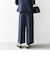 SHIPS any:〈洗濯機可能〉ダブルクロス クロップド ワイド パンツ ［NAVY BLUE］