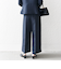 SHIPS any:〈洗濯機可能〉ダブルクロス クロップド ワイド パンツ ［NAVY BLUE］