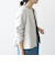 SHIPS any:〈洗濯機可能〉ダブルクロス  ペプラム ノーカラー ジャケット［NAVY BLUE］