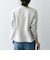 SHIPS any:〈洗濯機可能〉ダブルクロス  ペプラム ノーカラー ジャケット［NAVY BLUE］