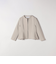 SHIPS any:〈洗濯機可能〉ダブルクロス  ペプラム ノーカラー ジャケット［NAVY BLUE］