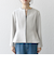 SHIPS any:〈洗濯機可能〉ダブルクロス  ペプラム ノーカラー ジャケット［NAVY BLUE］