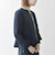 SHIPS any:〈洗濯機可能〉ダブルクロス  ペプラム ノーカラー ジャケット［NAVY BLUE］