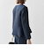 SHIPS any:〈洗濯機可能〉ダブルクロス  ペプラム ノーカラー ジャケット［NAVY BLUE］