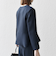 SHIPS any:〈洗濯機可能〉ダブルクロス  ペプラム ノーカラー ジャケット［NAVY BLUE］