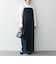 SHIPS any:〈洗濯機可能〉オックス セミワイド サロペット［NAVY BLUE］