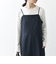 SHIPS any:〈洗濯機可能〉オックス セミワイド サロペット［NAVY BLUE］