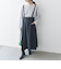 SHIPS any:〈洗濯機可能〉オックス フレア サスペンダースカート［NAVY BLUE］
