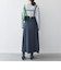 SHIPS any:〈洗濯機可能〉オックス フレア サスペンダースカート［NAVY BLUE］