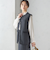 〈セレモニー対応可〉スラブ ツイード ロング ジレ（セットアップ対応）