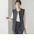 〈セレモニー対応可〉スラブ ツイード ロング ジレ（セットアップ対応）