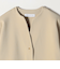 《一部追加予約》quaranciel:〈手洗い可能〉ノーカラー ポケット ニット ジャケット