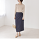 quaranciel:〈洗濯機可能〉デニムライク バックル ベルト ラップ スカート
