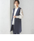 〈手洗い可能〉トリアセテート混 ロング ジレ（セットアップ対応可）