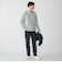 【WEB限定】SHIPS:〈抗菌防臭〉ワンポイントロゴ ハイゲージバーズアイ ダブルフェイス 長袖Tシャツ