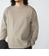 【WEB限定】SHIPS:〈抗菌防臭〉ワンポイントロゴ ハイゲージバーズアイ ダブルフェイス 長袖Tシャツ