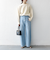 SHIPS any:〈洗濯機可能〉サイドライン ストレート ワイド デニム パンツ［SHIPS any DENIM］