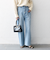 SHIPS any:〈洗濯機可能〉サイドライン ストレート ワイド デニム パンツ［SHIPS any DENIM］