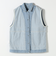 SHIPS any:〈洗濯機可能〉デニム ベスト［SHIPS any DENIM］