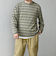 【SHIPS any別注】sports wear: レトロ カラー ボーダー Tシャツ (ロンT)◇