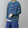 【SHIPS any別注】sports wear: レトロ カラー ボーダー Tシャツ (ロンT)◇
