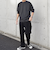 SHIPS any: デザイン リブ ハイゲージ ポンチ クルーネック Tシャツ (ロンT)◆