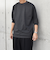 SHIPS any: デザイン リブ ハイゲージ ポンチ クルーネック Tシャツ (ロンT)◆
