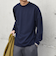 SHIPS any: デザイン リブ ハイゲージ ポンチ クルーネック Tシャツ (ロンT)◆