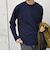 SHIPS any: デザイン リブ ハイゲージ ポンチ クルーネック Tシャツ (ロンT)◆