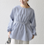 《一部追加予約》SHIPS any:〈洗濯機可能〉REPREVE ギャザー パフシャツ ブラウス