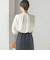 〈手洗い可能〉ボウタイ ソリッド 長袖 ブラウス