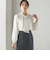 〈手洗い可能〉ボウタイ ソリッド 長袖 ブラウス