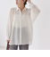 quaranciel:〈洗濯機可能〉シアー ボリュームスリーブ ヨーク ギャザー シャツ ブラウス