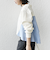【WEB限定】〈手洗い可能〉布帛 コンビ Vネック カーディガン